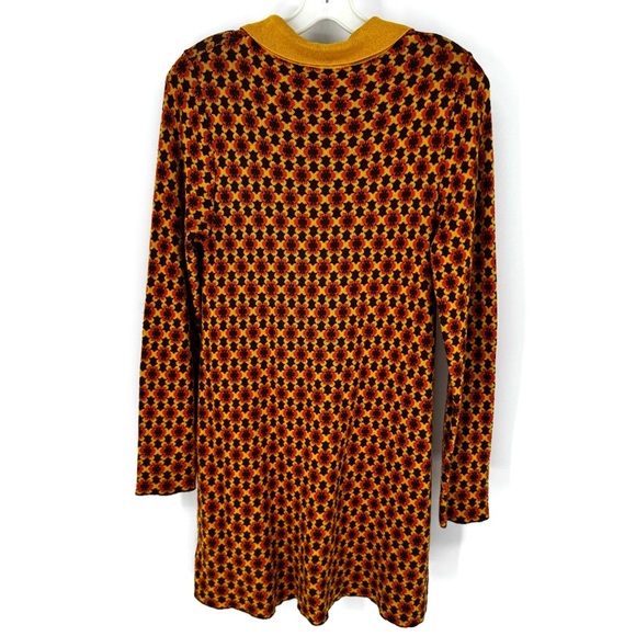 Zara Yellow and Orange Long Sleeve Dress - Picture 3 of 7